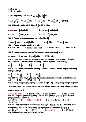 Đề ôn HKI trắc nghiệm Toán 11